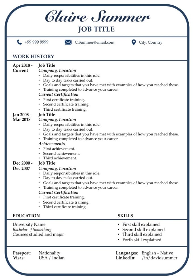 Resume Template 18