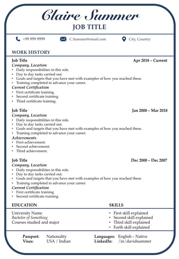 Resume Template 19